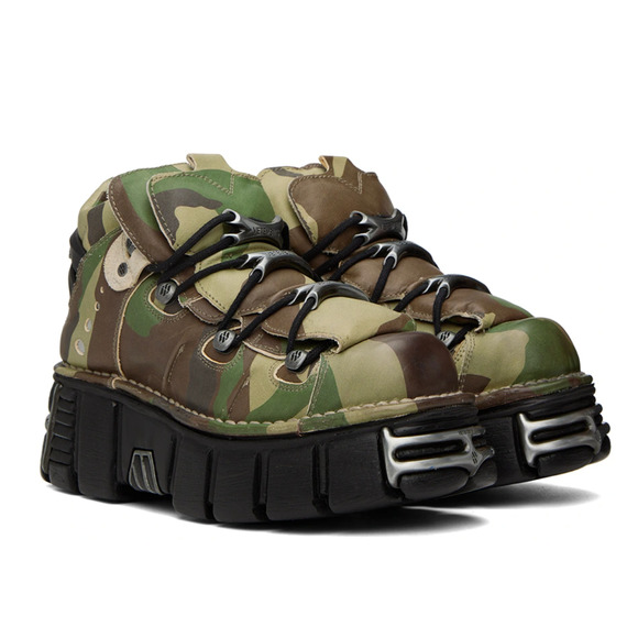 New Rock × VETEMENTS Khaki New Rock Edition Platform Sneakers size EU 43 Camo main image 4